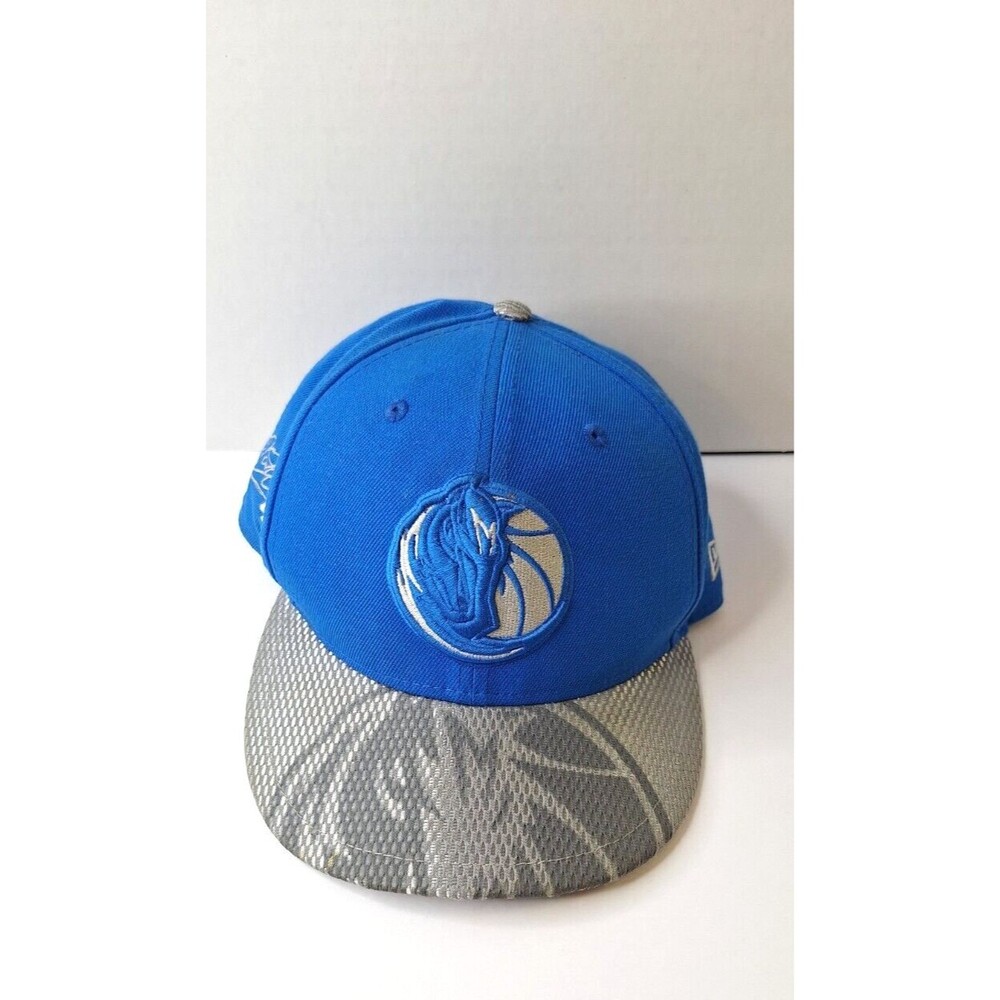 New Era DALLAS MAVERICKS Snapback Hat Blue Adjustable Autographed #41 NBA Player